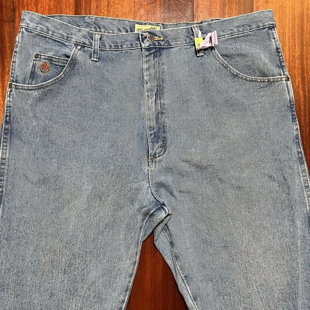 Wrangler Jeans Mens 42x32 Blue 20X Boot Cut Western Cowboy Rodeo Workwear READ